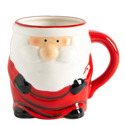 Taza de café de cerámica con forma de Papá Noel de 750 ml, de Nicola Spring