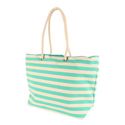Large Striped Canvas Tote Beach Bag - 55cm x 36cm - By Nicola Spring
