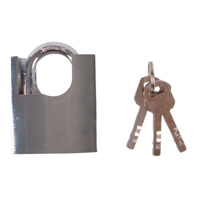 Candado de hierro cromado con grillete cerrado de 6 cm de Blackspur