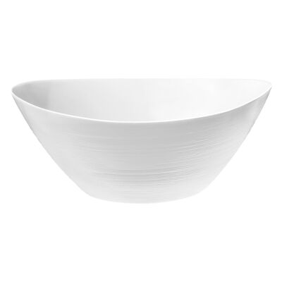 Ensaladera ovalada Prometeo de cristal blanco de 25 cm - Bormioli Rocco