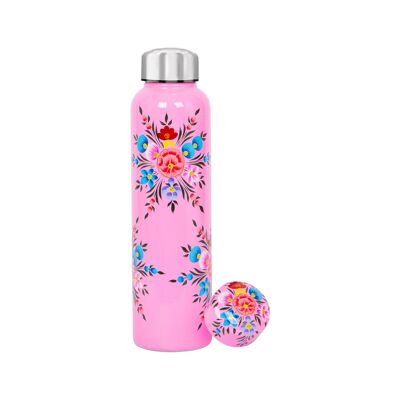 Pansy 875ml Hand-Painted Picnic Water Bottle - By BillyCan