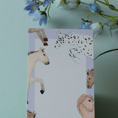Blocco note 10x20 cm cavalli