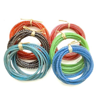 Pack de 6 lotes de 10 pulseras translucidas impermeables