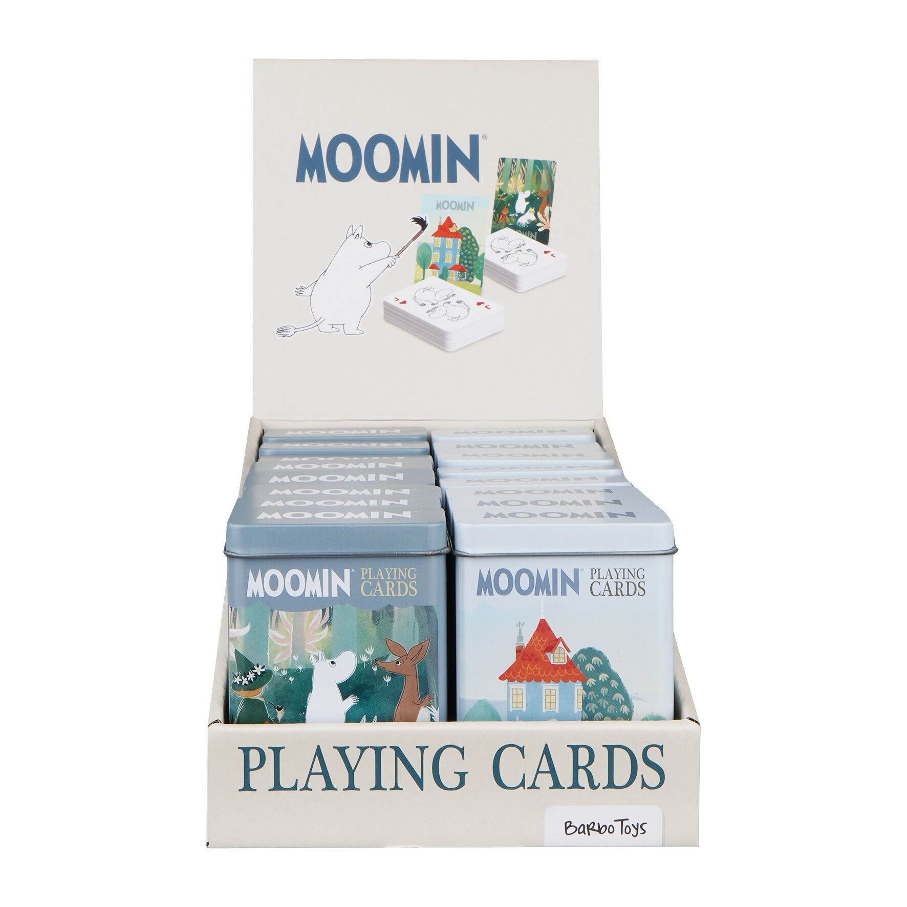 Espositore da gioco di carte Moomin con 16 unità