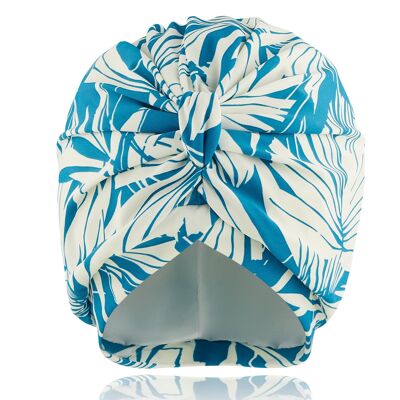 Turbante de ducha de licra Blue Palms