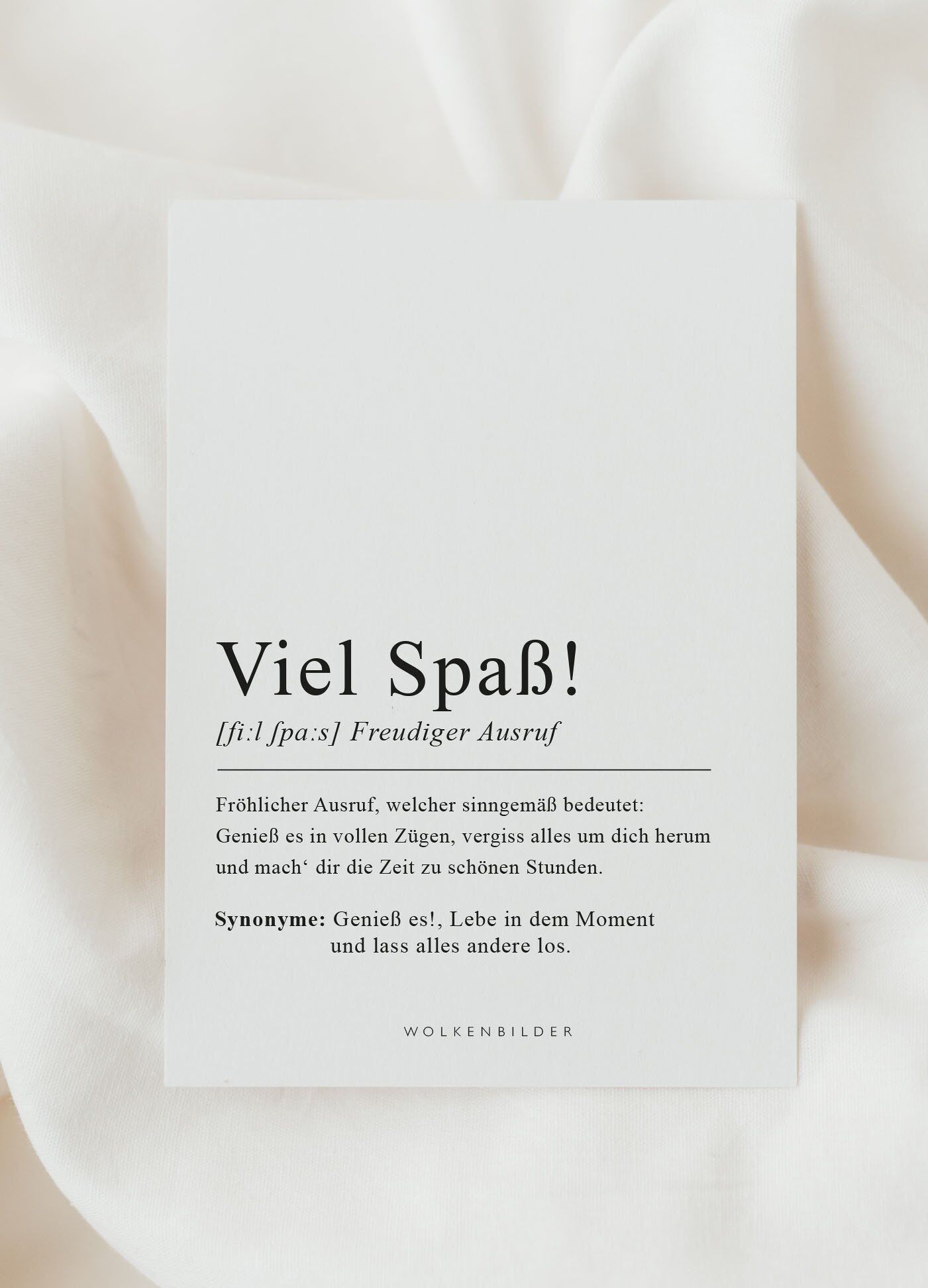 NO. 192 Cartolina "BUON DIVERTIMENTO DEFINIZIONE"