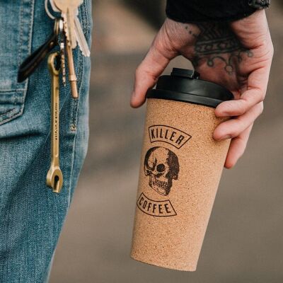 Vaso de Corcho Reutilizable I&G - Killer Coffee