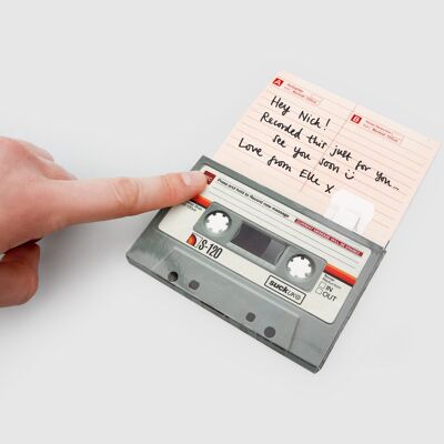 Tarjeta de felicitación de cinta de casete grabable - Enviar un mensaje de sonido