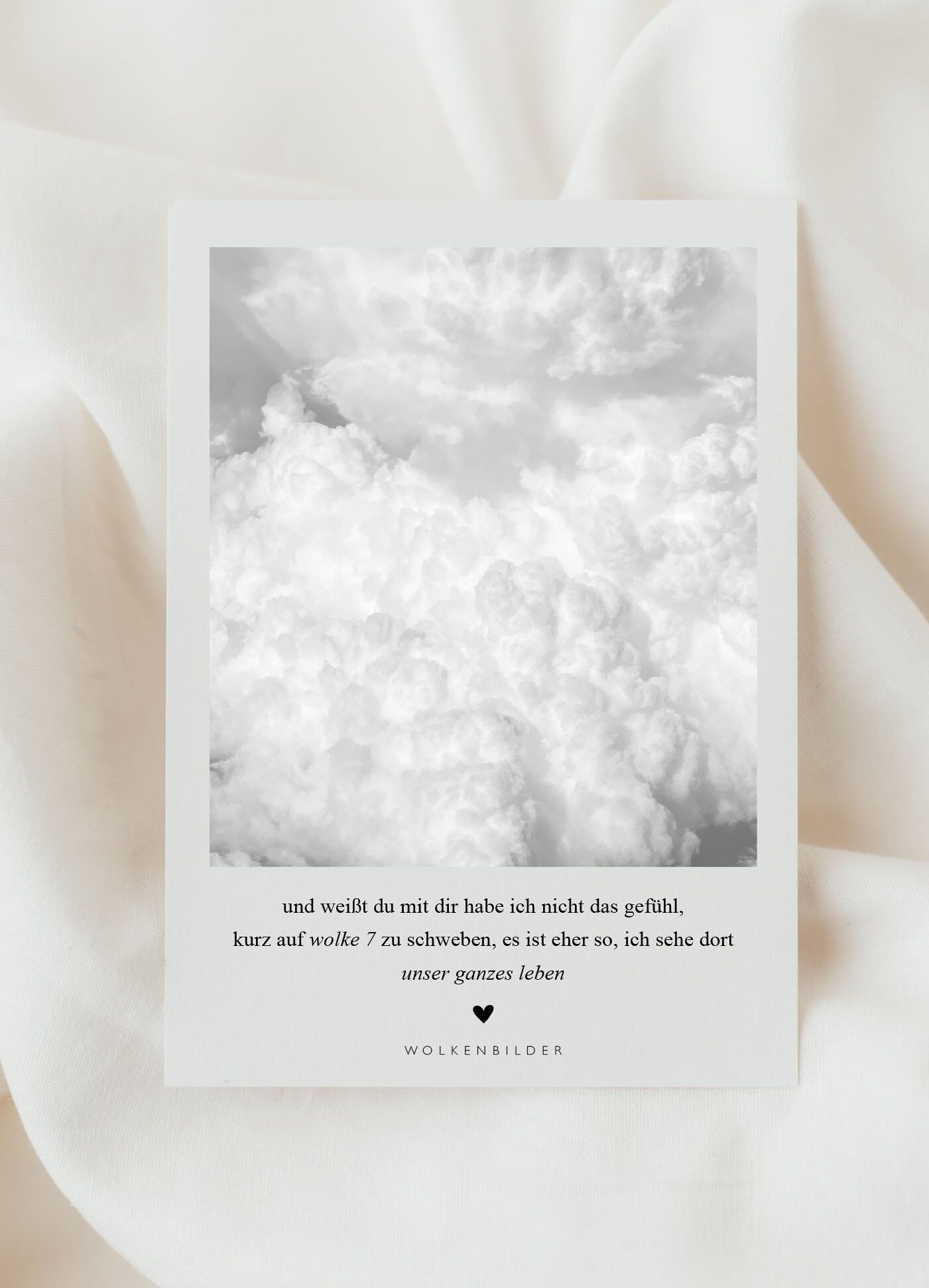 NO. 184 cartolina "SUL CLOUD 7 TUTTA LA NOSTRA VITA"