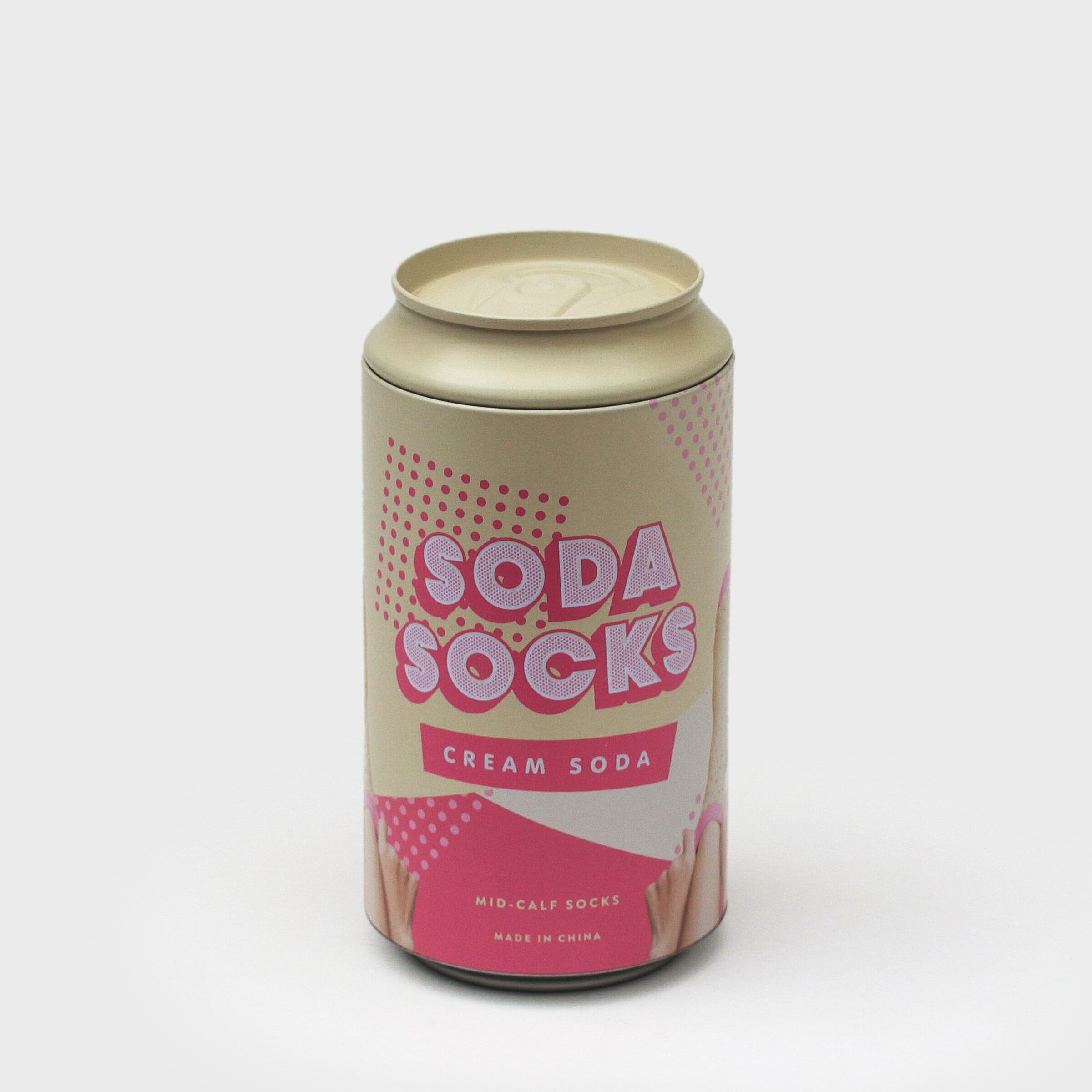 Gelbe cremefarbene Soda-Socken