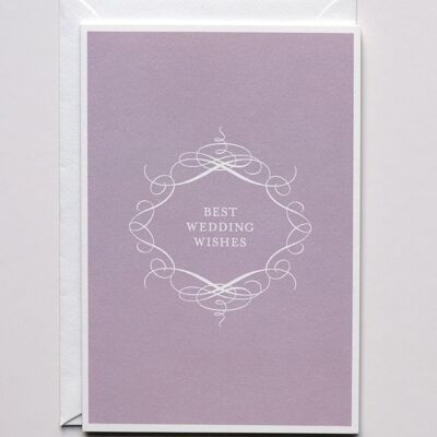 Wedding card Lilac, with envelope
