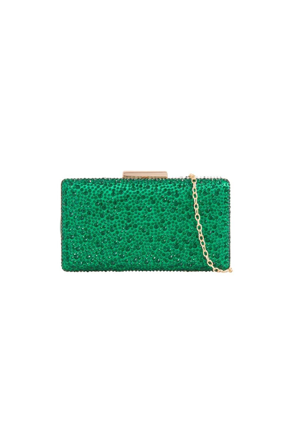 Borsa da sera con glitter verde
