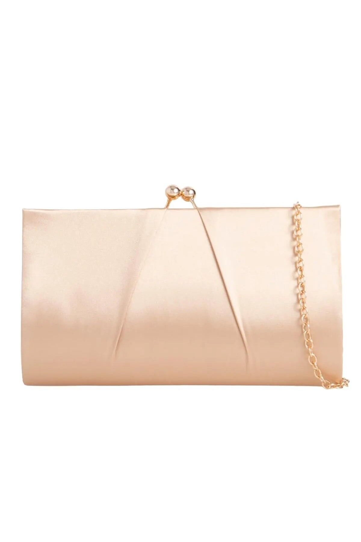 goldene Clutch aus Satin