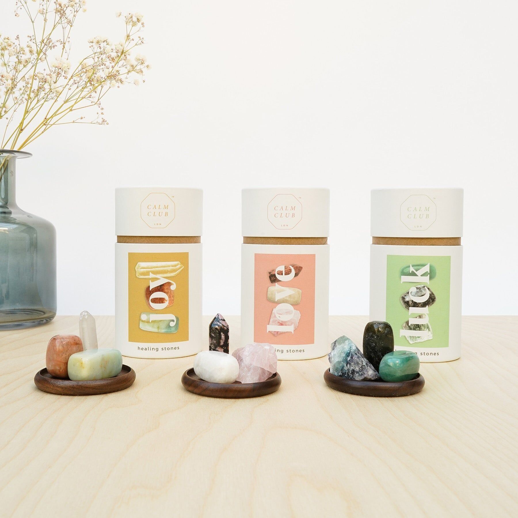 Calm Club Positive Healing Stones - Crystal Set - LUCK