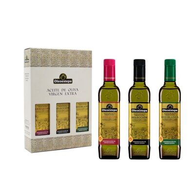 Caisse de 3 bouteilles de 500 ml d'Huile d'Olive Extra Vierge Oleoestepa - D.SOIT.fr. Steppe