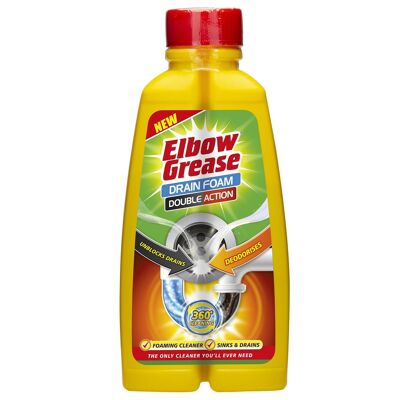 Mousse déboucheuse à double action - 500 ml - Par Elbow Grease