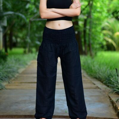 Pantaloni harem Bohotusk Plain Black Petite Fit (taglia UK 4)