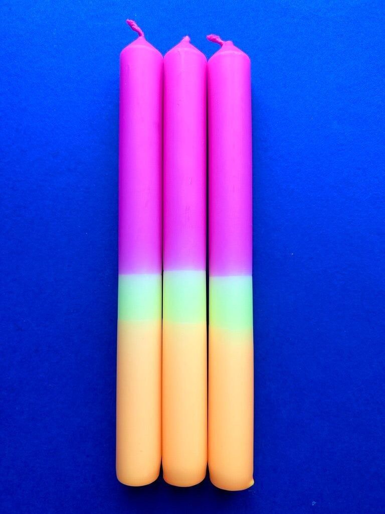 TEQUILA SUNSET - Trio Dip Dye Dinner Candle