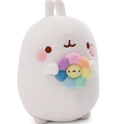 Cuddly toy MOLANG with rainbow flower 24cm in gift packaging