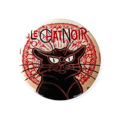 Miroir de poche W, Ø 80 mm, Le chat Noir, Théophile Steinlen