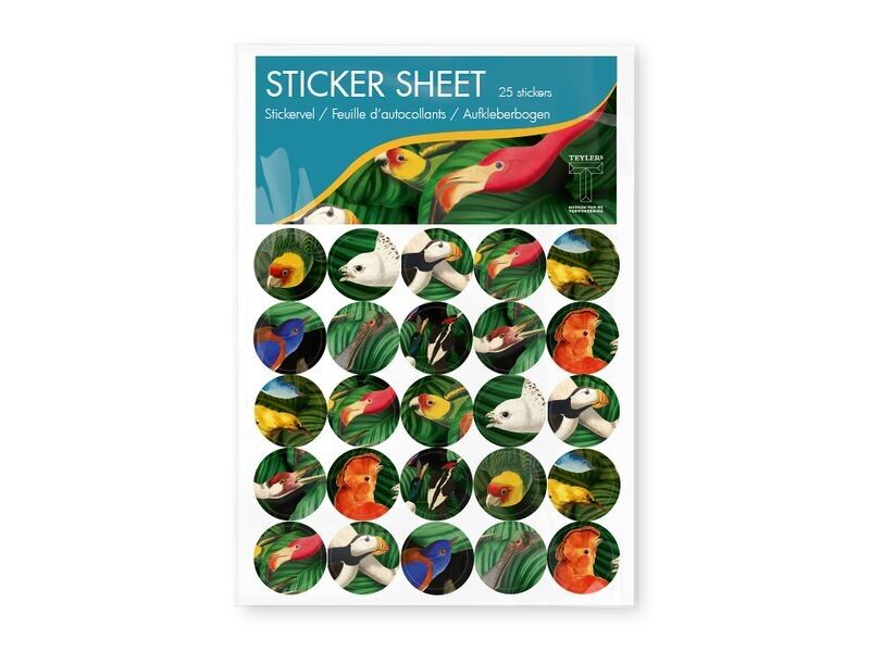 Stickerbogen, Teylers Museum, Birdlife
