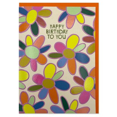 Happy birthday flower (HPS35)
