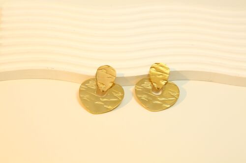 Boucles d'Oreilles Martelées Dorées