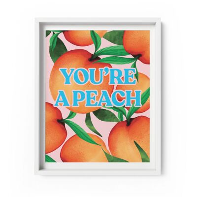 Impression d'art « You're A Peach » A4/A3 | Lot de deux