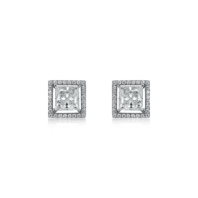 PENDIENTES CUADRADOS MOISSANITA