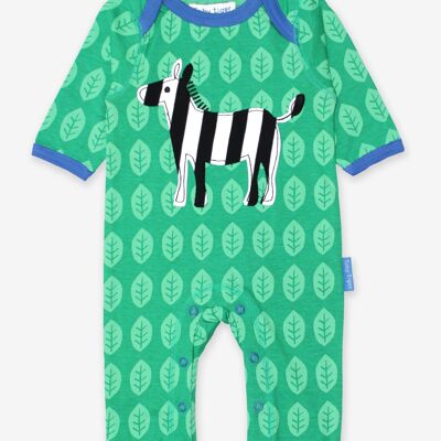 Pijama de algodón orgánico con aplicación de cebra