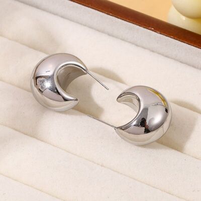 Boucles d'Oreilles Argenté Cercle Epaisses