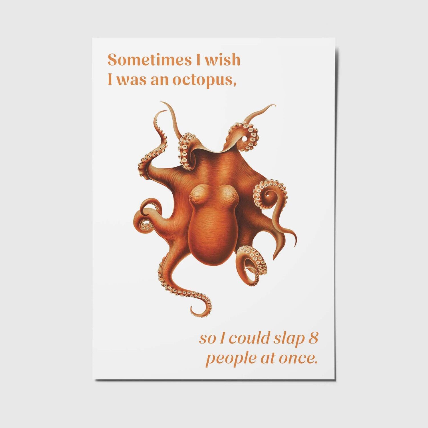 Ojalá fuera un pulpo - Postal A6