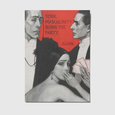 Toxic masculinity - A6 postcard