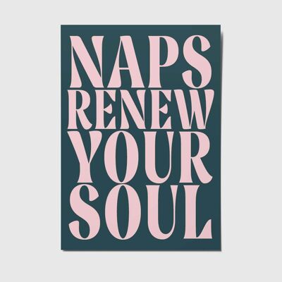 Naps renew your soul - A6 postcard