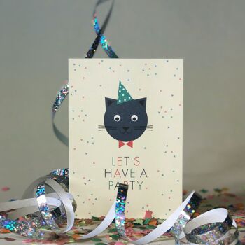 Carton d'invitation Cat's Party, avec enveloppe 3
