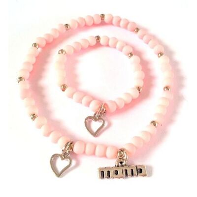 Bracelet maman & bébé fille Rose Sweetheart