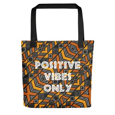 Borsa shopping "Solo vibrazioni positive - Bogolan"