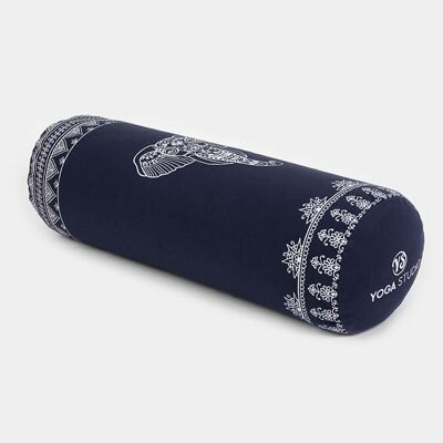 Bolster rond en sarrasin biologique à motif d'éléphant pour studio de yoga