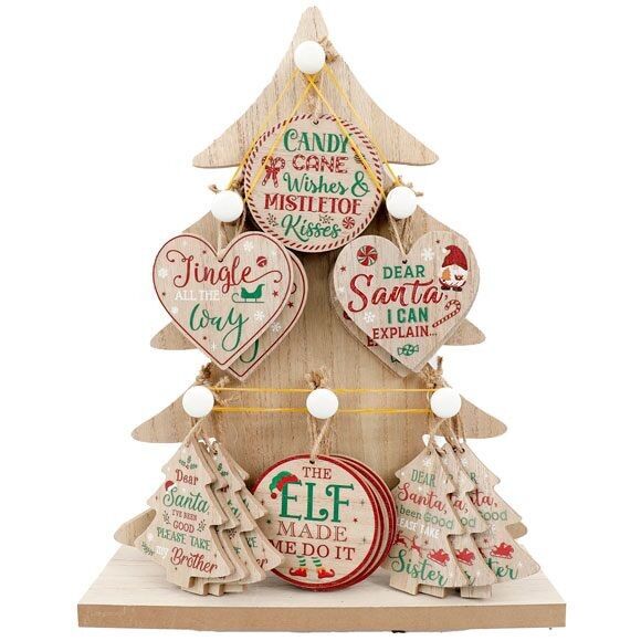 Decorazione natalizia in legno naturale da appendere