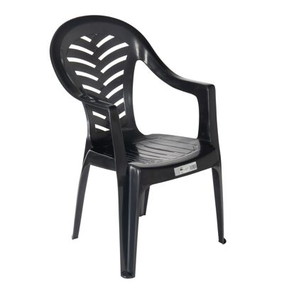 Resol Palma Plastic Home Garden Armchair - Grey
