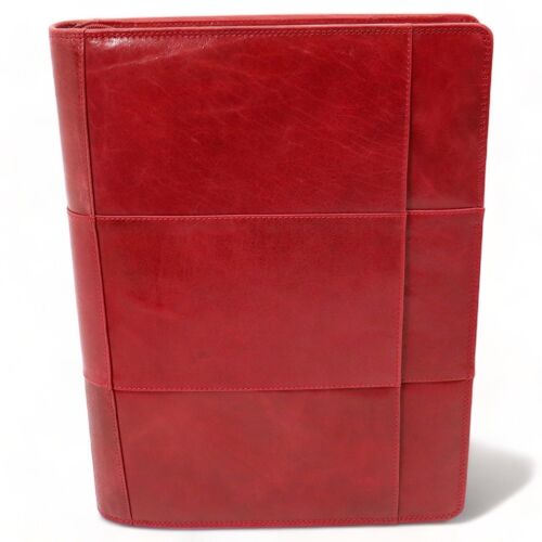 London Conference Folder - Writing Folder A4 - Document Folder A4 - Red - Leather
