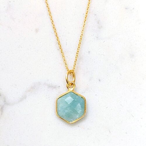 The Hexagon Amazonite Gemstone Necklace