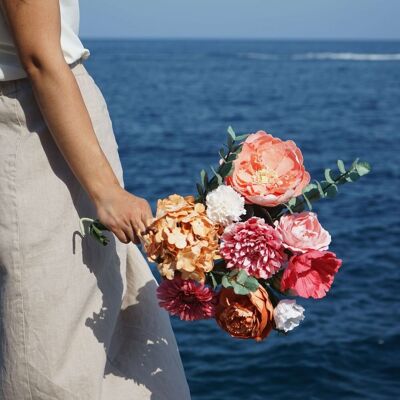 Bouquet fleurs en papier Caravaggio