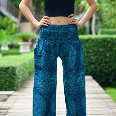 Pantalon sarouel coupe petite taille Bohotusk Blue Night Glow (taille 4 au Royaume-Uni)