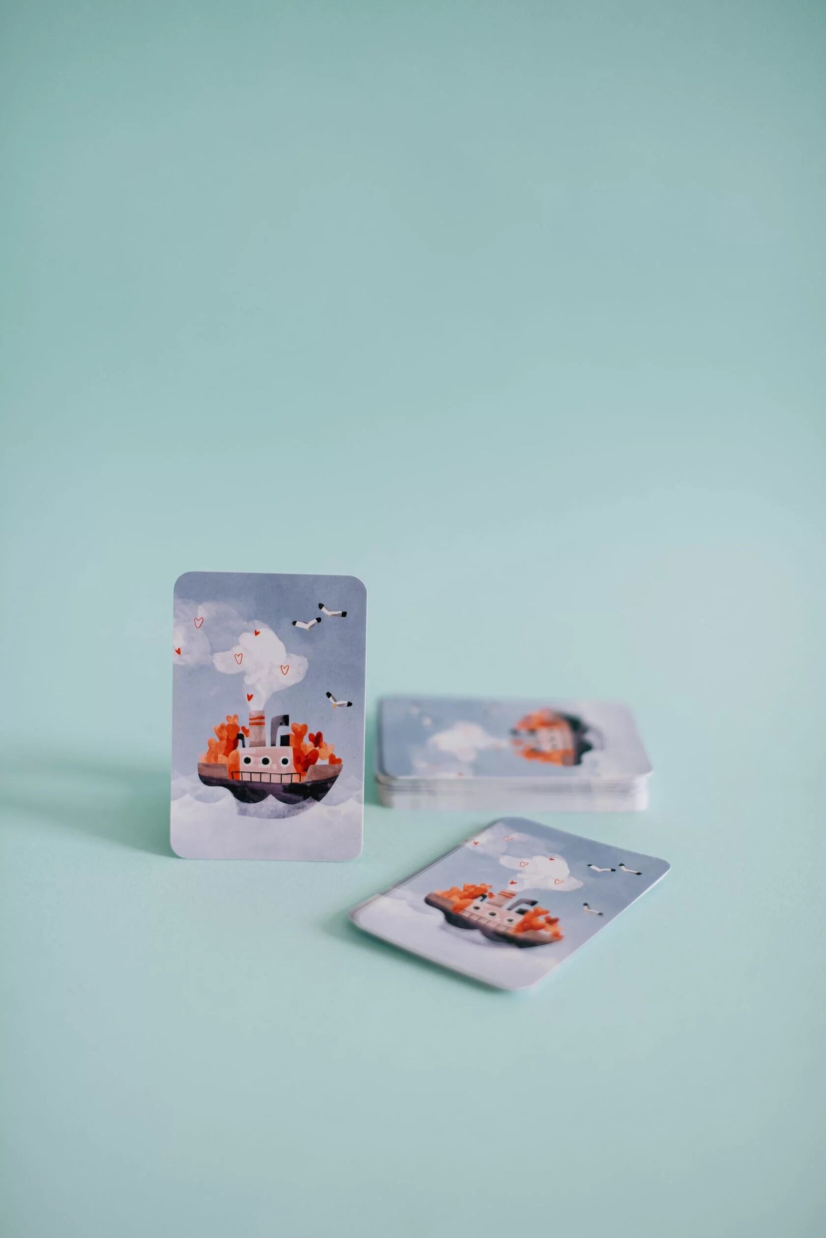 Mini cartolina singola 6x9 cm 'Love Boat'