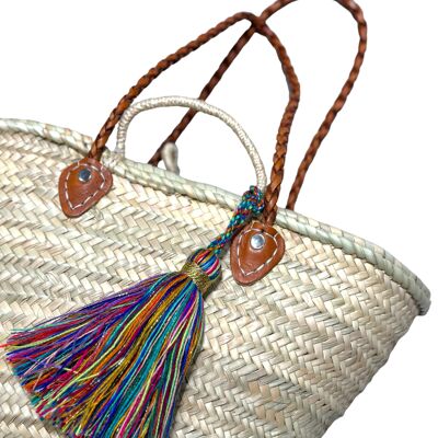 Moroccan Shopper with Colorful Tassel
