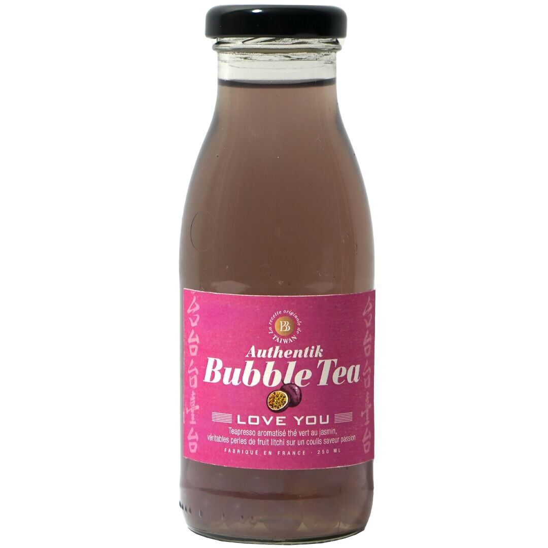 BUBBLE TEA LOVE YOU 25 CL (grüner Tee, Litschi, Passionsfrucht)