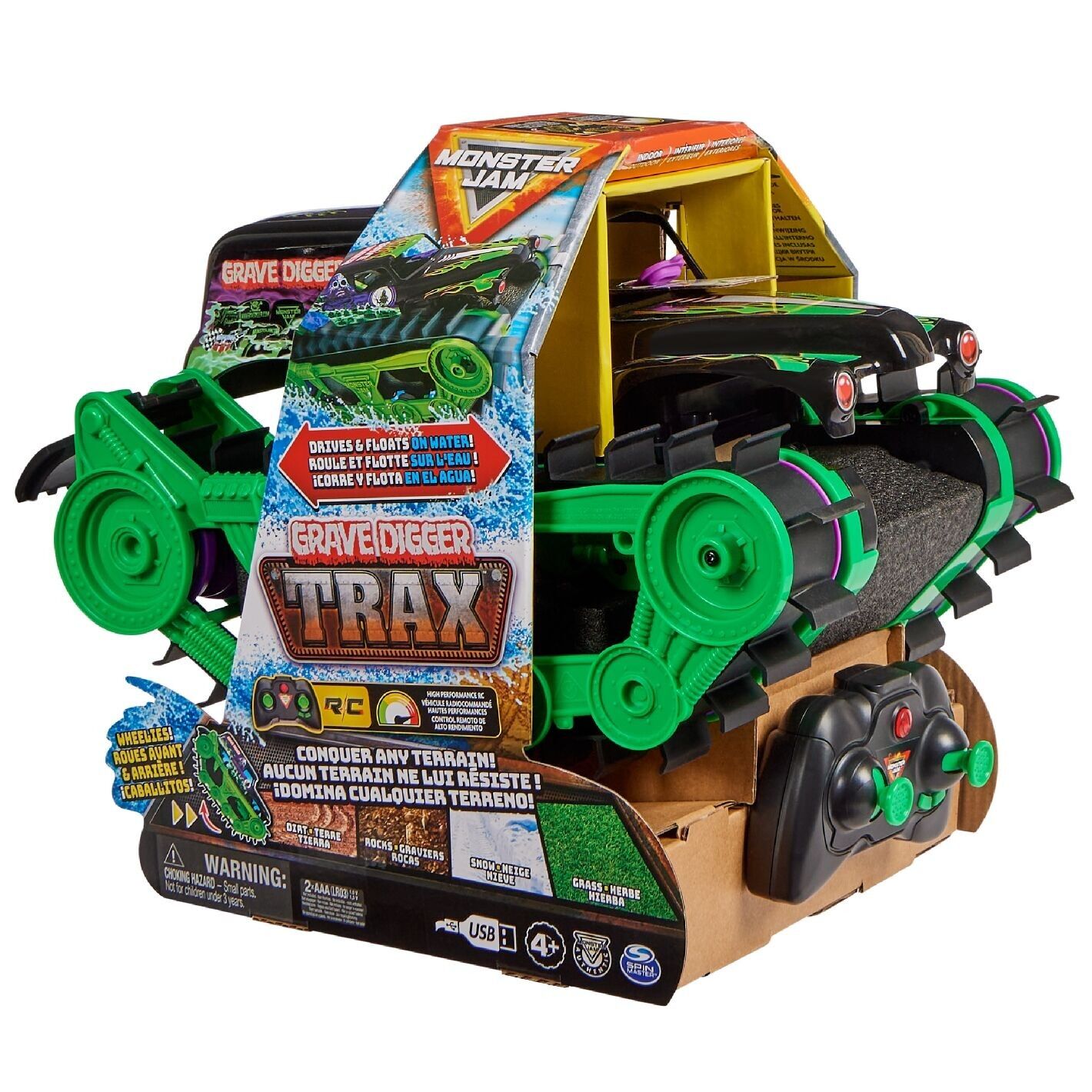 Monster Jam 1:15 Radio Controlled Grave Digger Trax Vehicle