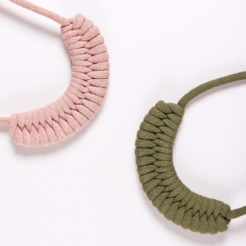 Chunky Necklace Kit - Avocado and Blush