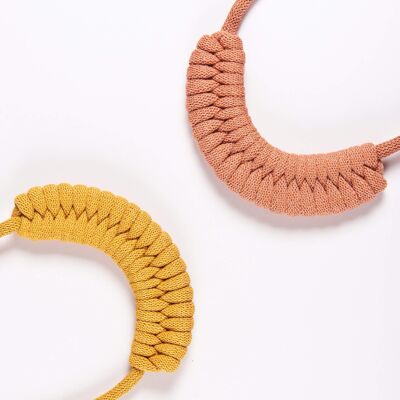 Chunky Necklace Kit - Mustard and Terracotta
